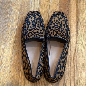 Nordstrom Signature Loafers Leopard Print Calf Hair/Leather Size 7M

Like new